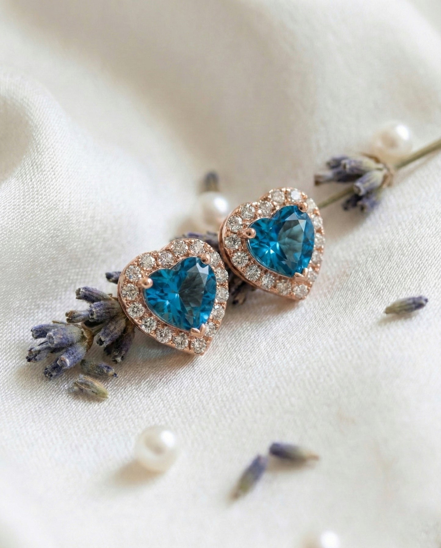 "Blue Love Halo Earrings"