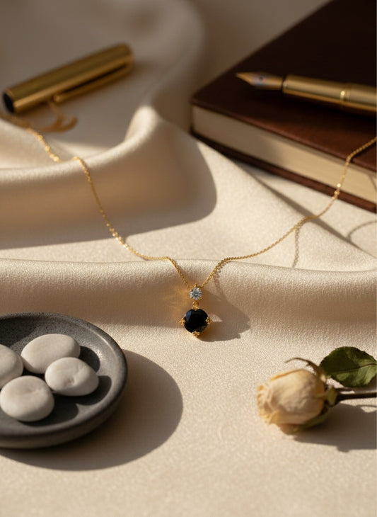 Sparkle Drop Necklace (Alloy Brass)