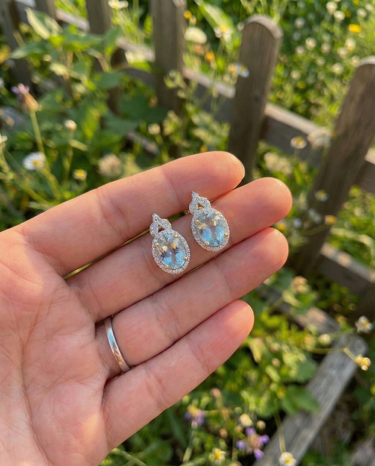 Blue Drop-Style Earrings