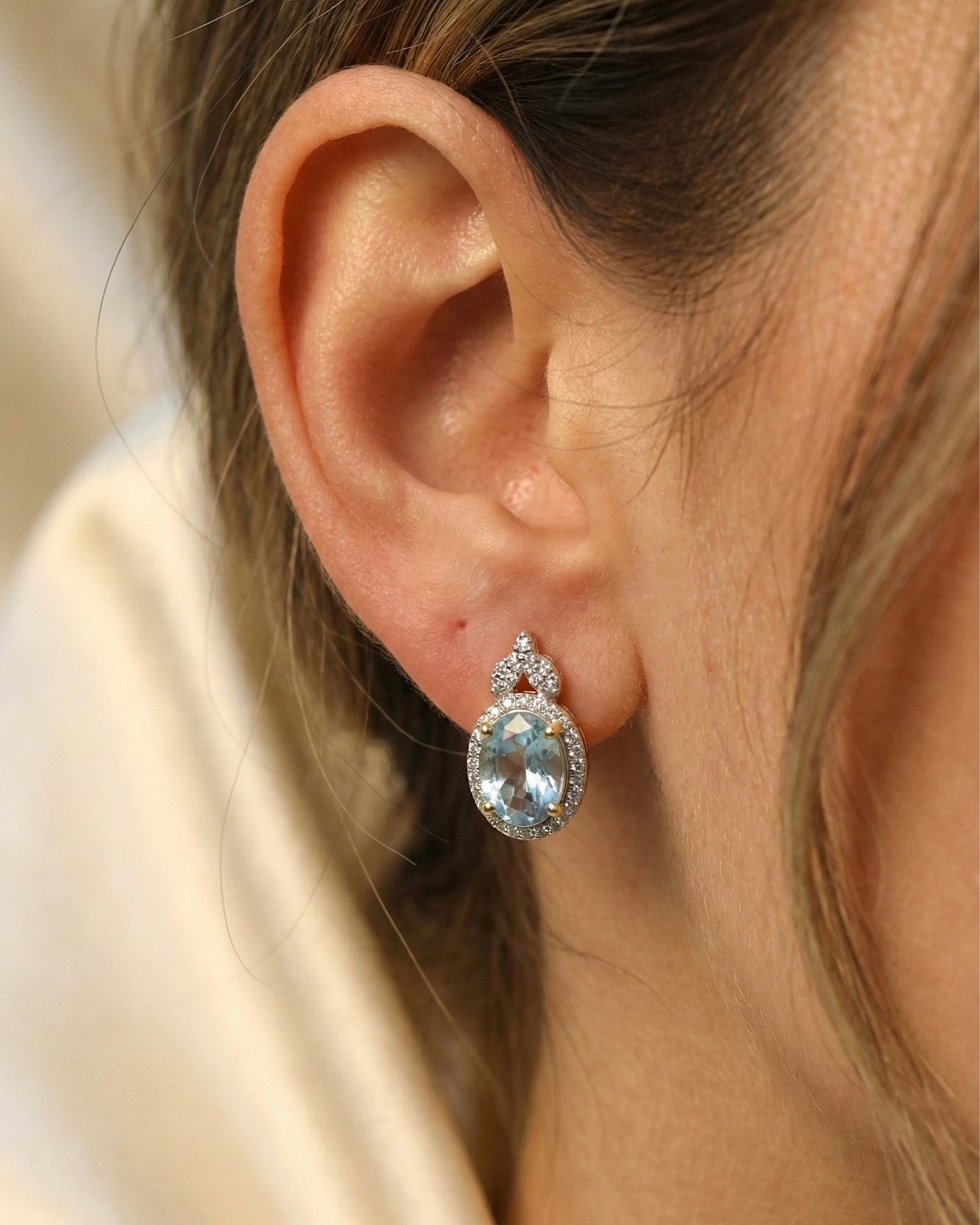 Blue Drop-Style Earrings