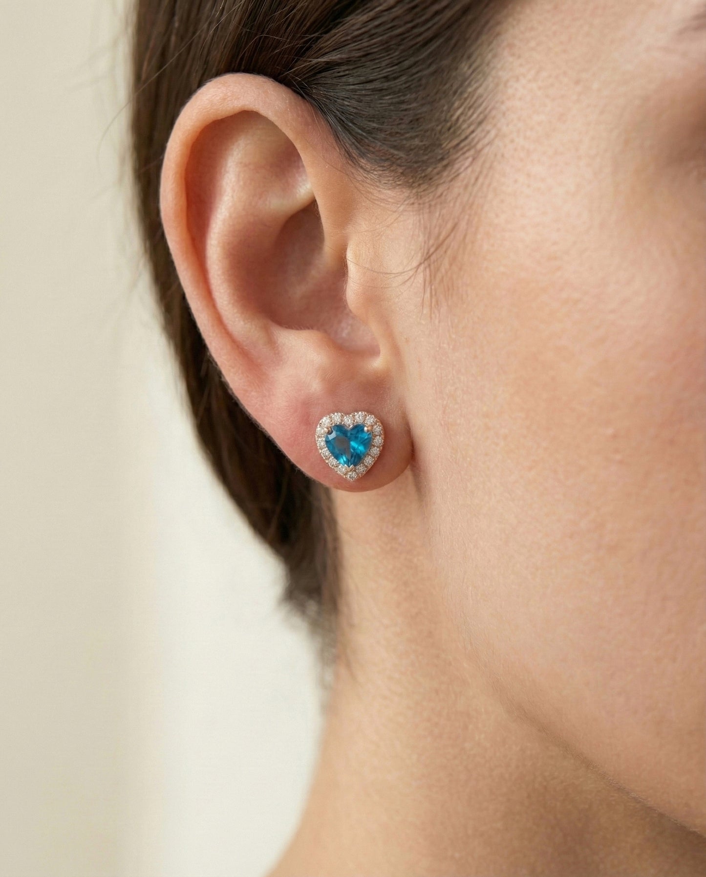"Blue Love Halo Earrings"
