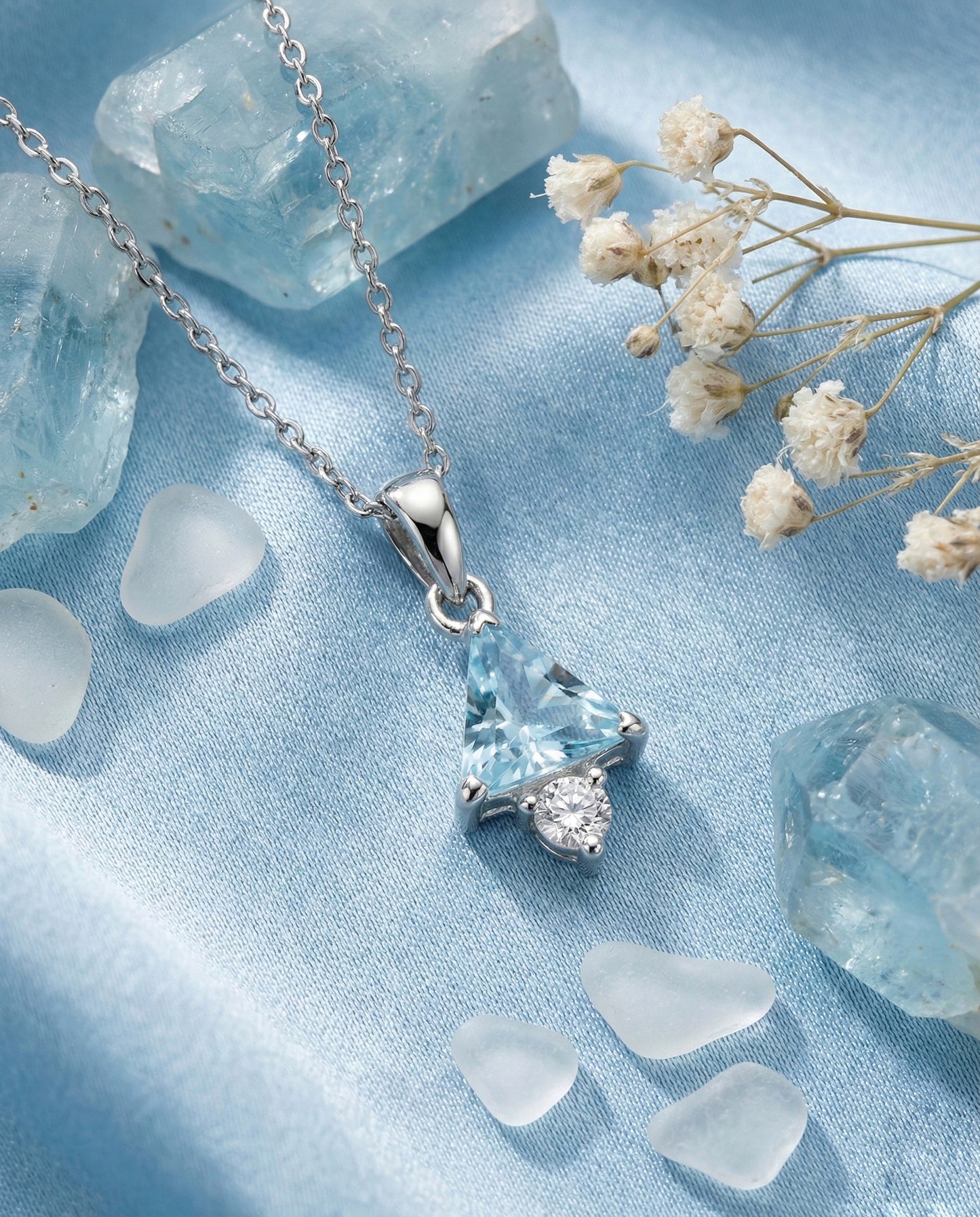 "The Glacial Trillion Pendant"