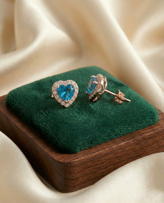 "Blue Love Halo Earrings"