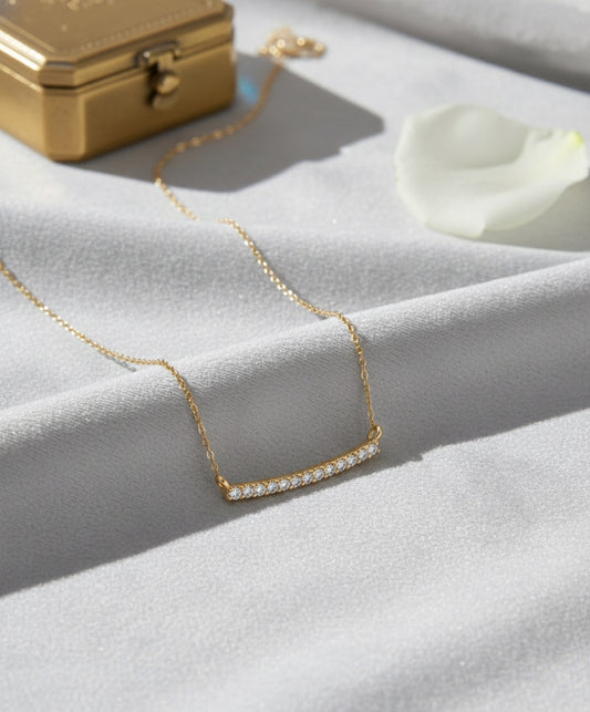 Sparkling Diamond Necklace (Alloy Brass)