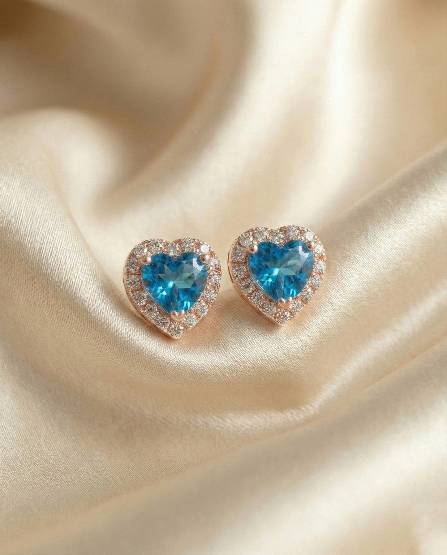 "Blue Love Halo Earrings"