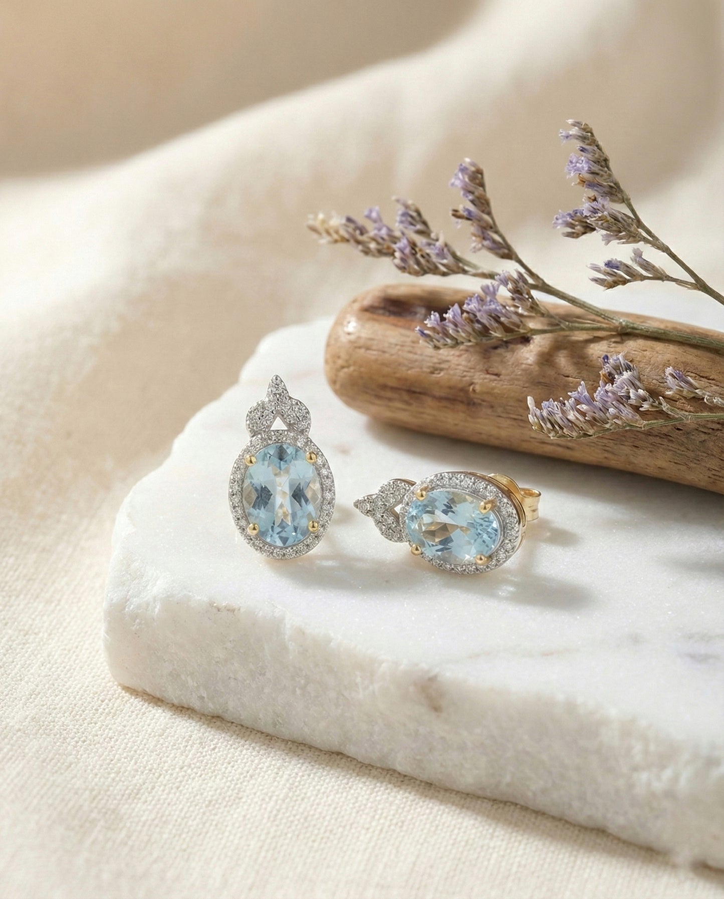 Blue Drop-Style Earrings