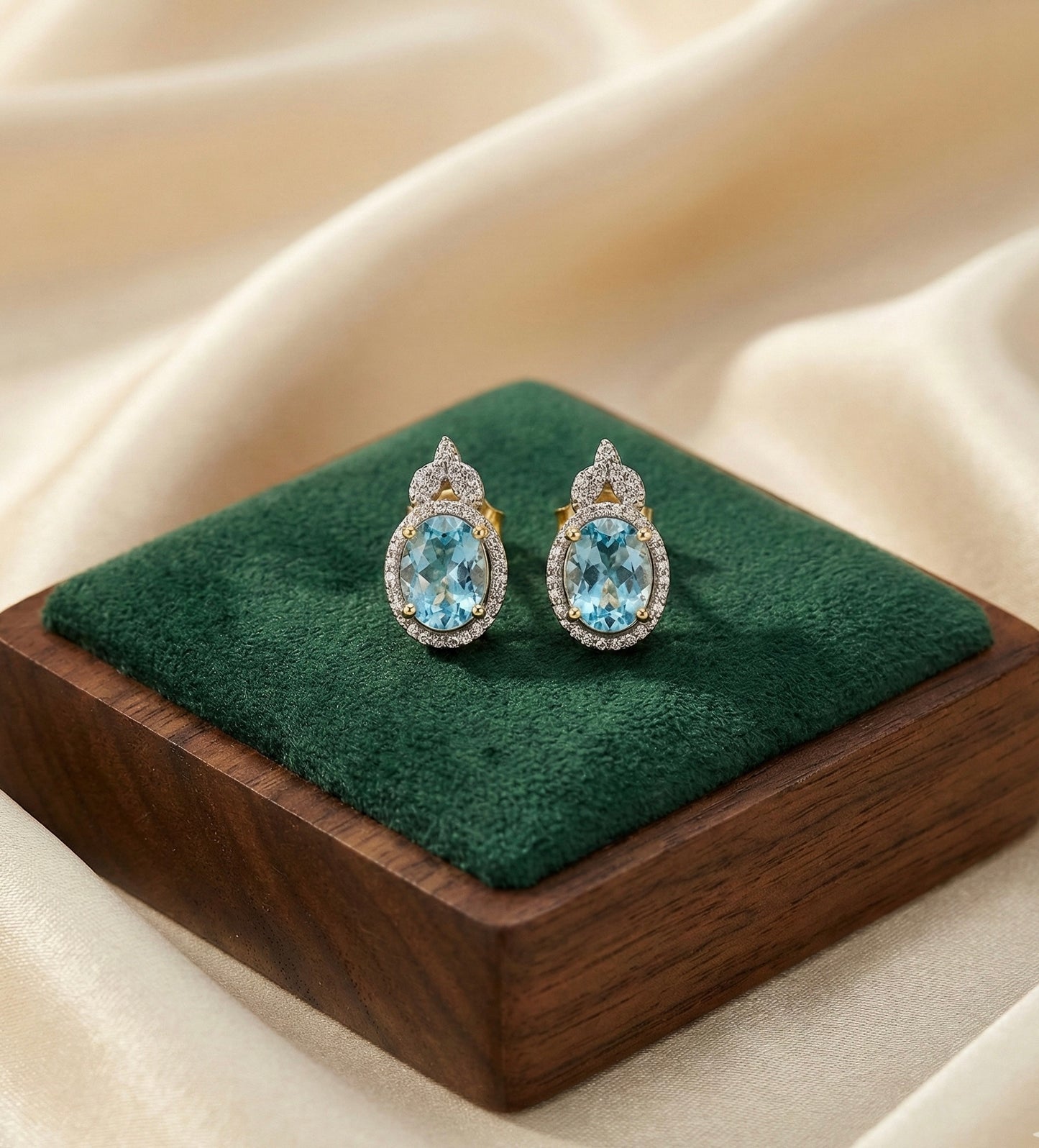 Blue Drop-Style Earrings