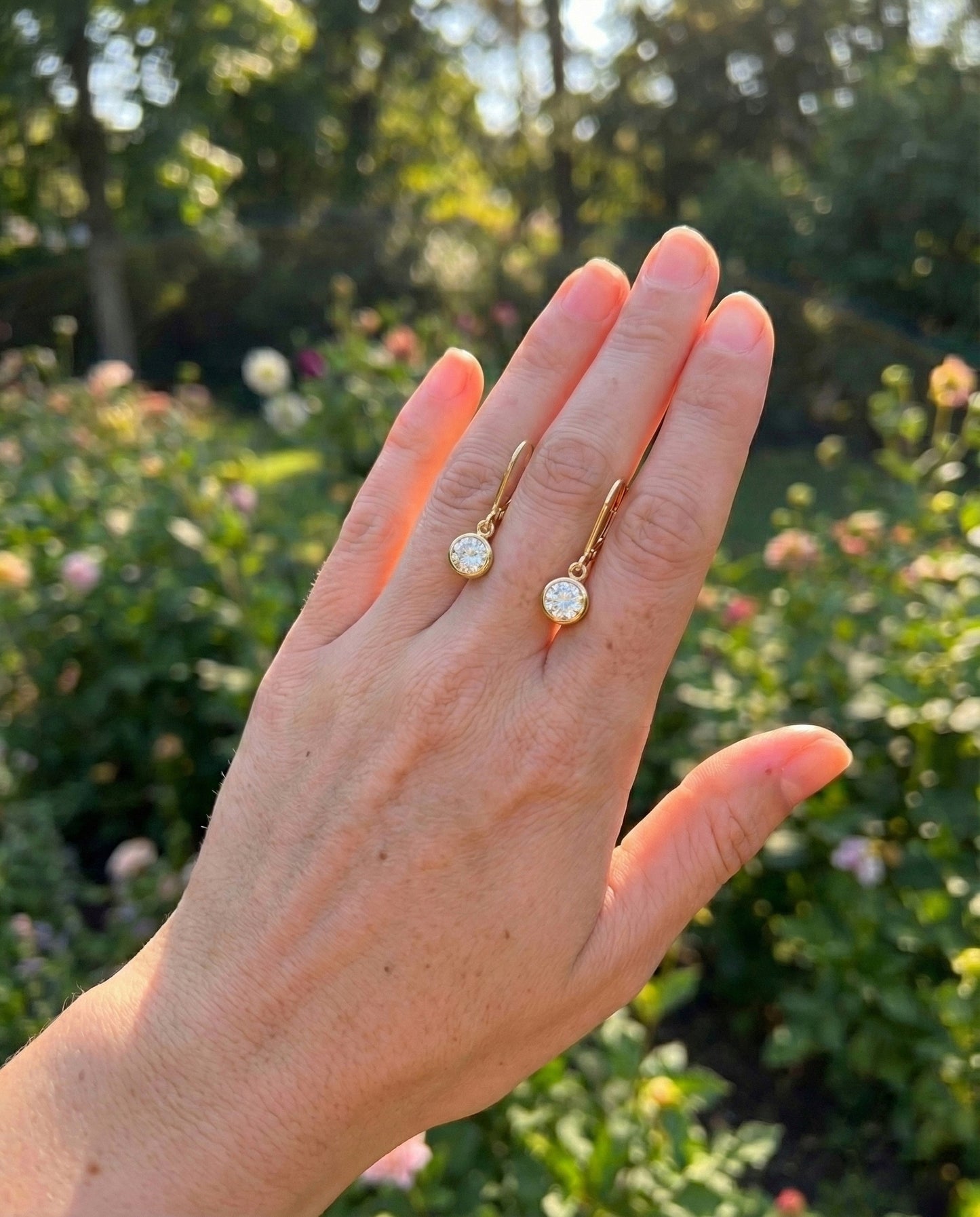 Silver Drop Earrings (Alloy Brass)