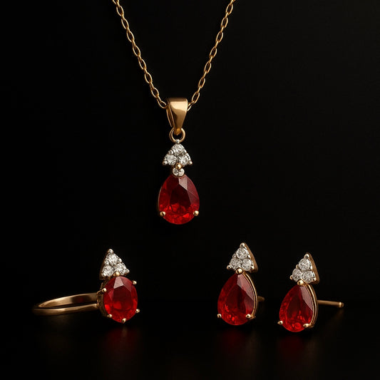 Luxe Teardrop Radiance Jewelry Set